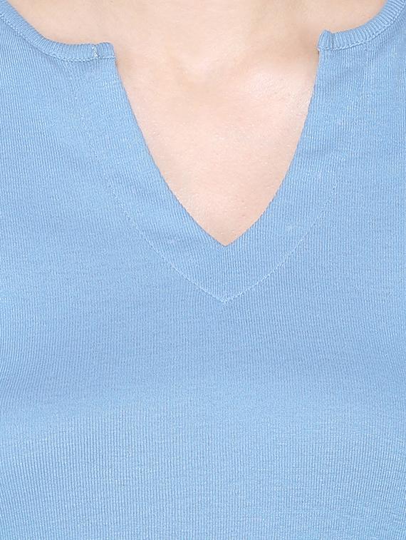cold shoulder notch neck top - 16630378 - Zoom Image - 5