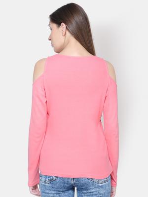 cold shoulder notch neck top - 16630379 - Standard Image - 3
