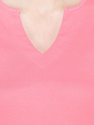 cold shoulder notch neck top - 16630379 - Standard Image - 5