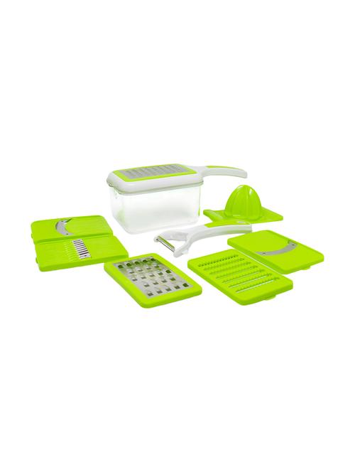 multipurpose plastic vegetable chopper, slicer, grater, chipser and juicer with stainless steel blades - 16630750 - Standard Image - 1