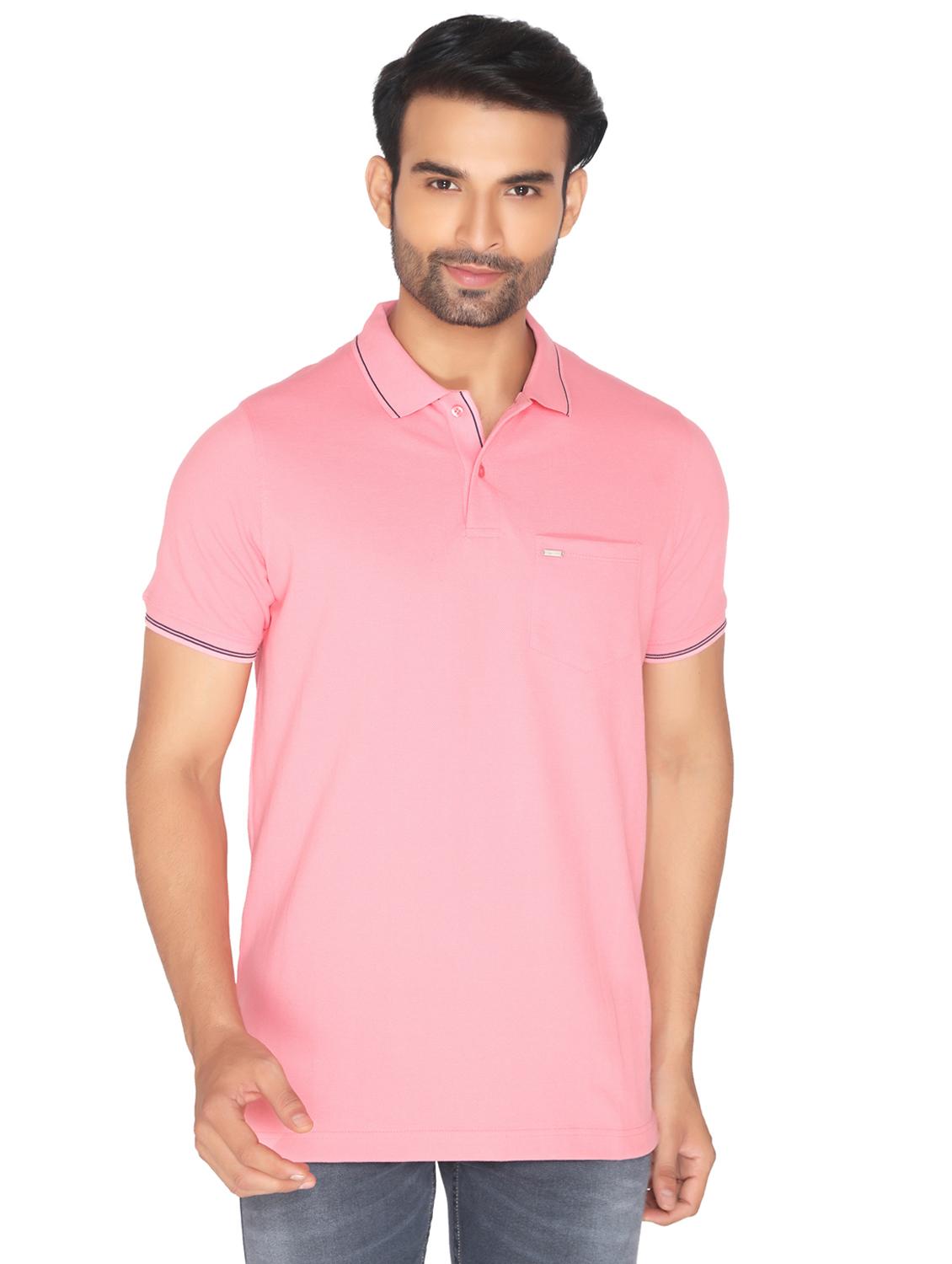 pink solid polo t-shirt - 16631013 - Zoom Image - 1