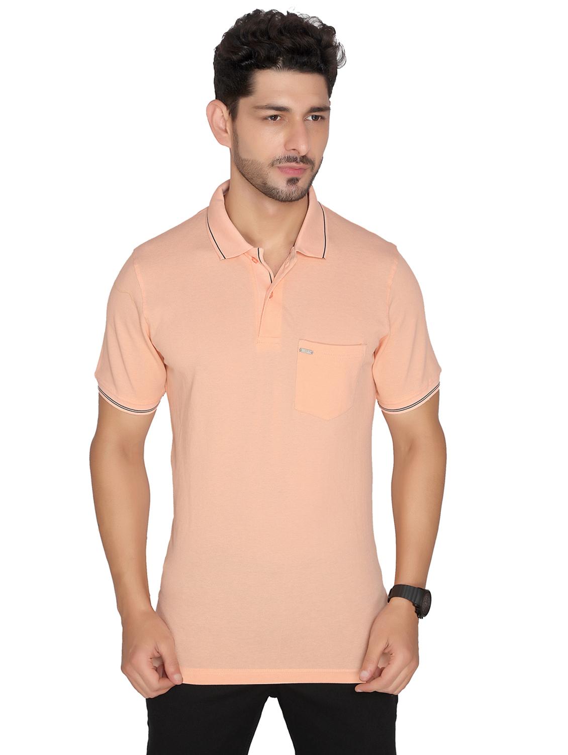 peach solid t-shirt - 16631103 - Zoom Image - 1