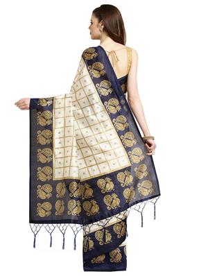 conversational printed saree with blouse - 16631298 - Standard Image - 2