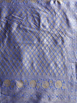 paisley woven saree with blouse - 16631317 - Standard Image - 4