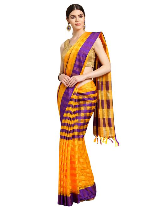 self-design woven saree with blouse - 16631321 - Standard Image - 1