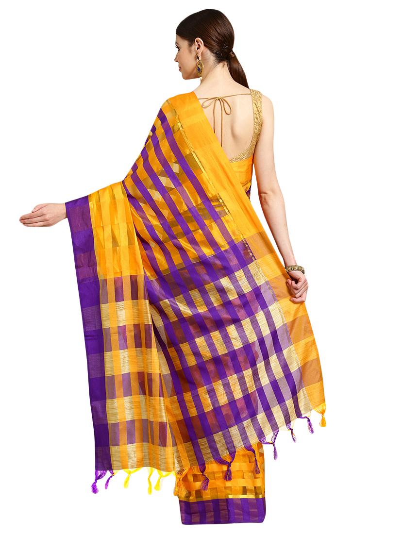 self-design woven saree with blouse - 16631321 - Zoom Image - 2