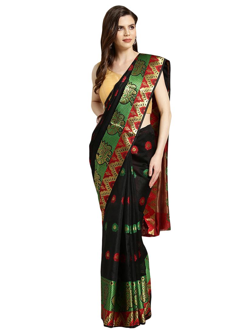 self-design woven saree with blouse - 16631331 - Zoom Image - 1