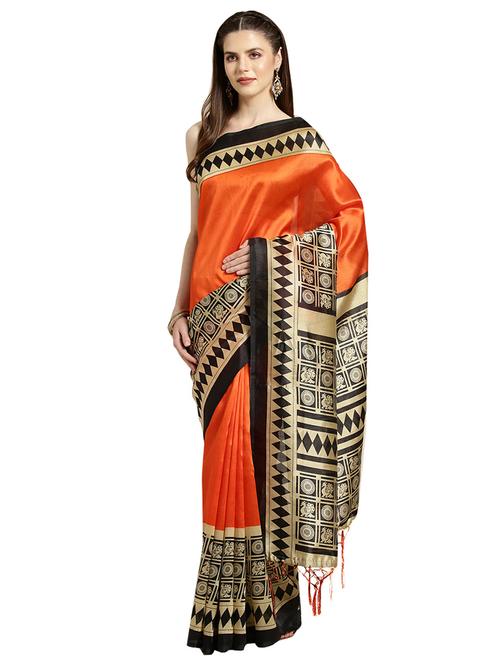 geometric printed saree with blouse - 16631335 - Standard Image - 1