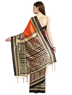 geometric printed saree with blouse - 16631335 - Standard Image - 2