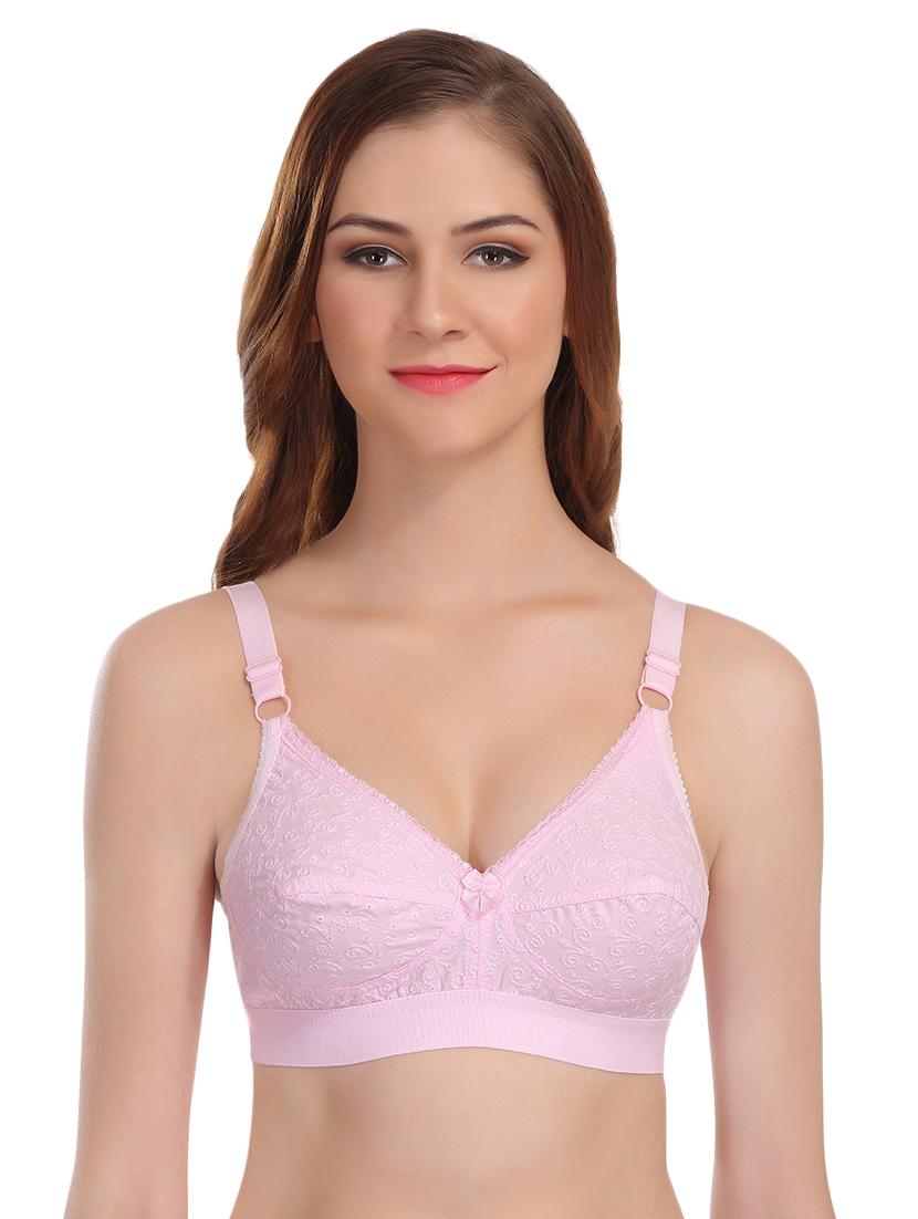 bow patch lace detail bra - 16631584 - Zoom Image - 1