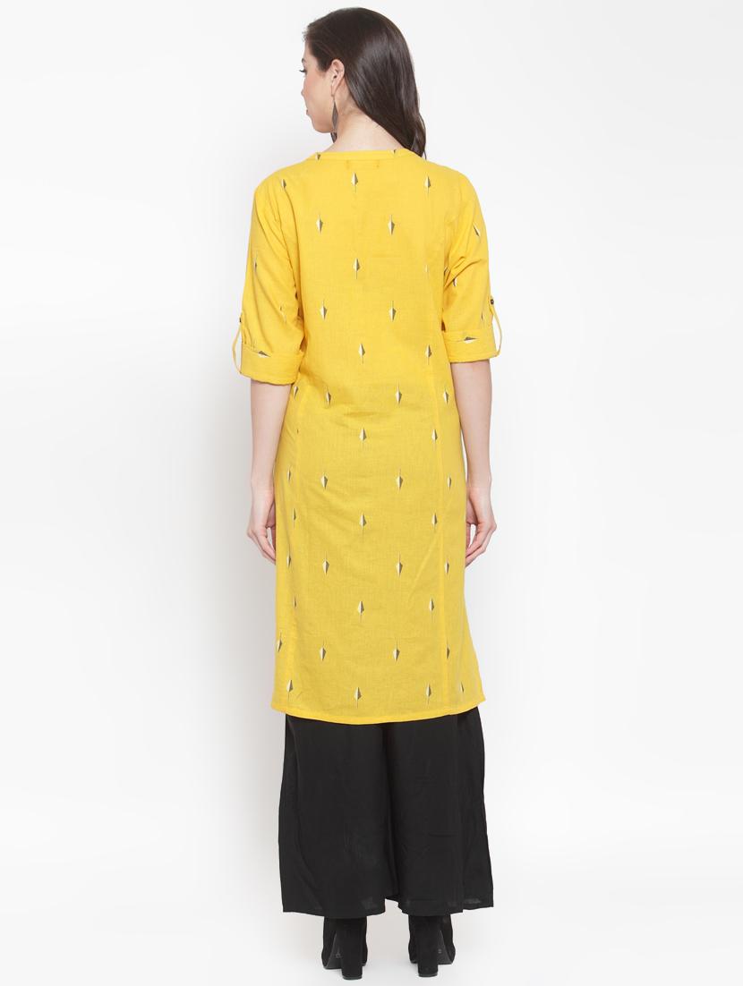 printed straight kurta - 16631620 - Zoom Image - 3