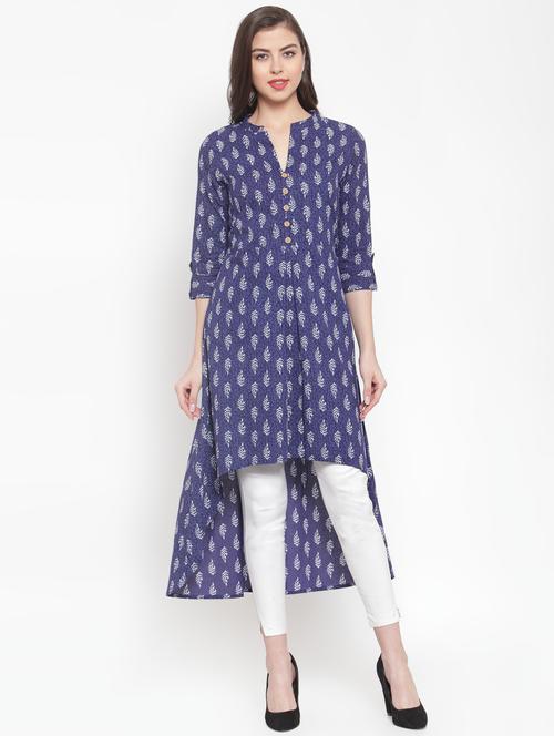 printed high-low kurta - 16631621 - Very Small Image - 1