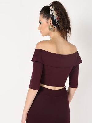 off shoulder tie knot crop top - 16631716 - Standard Image - 3
