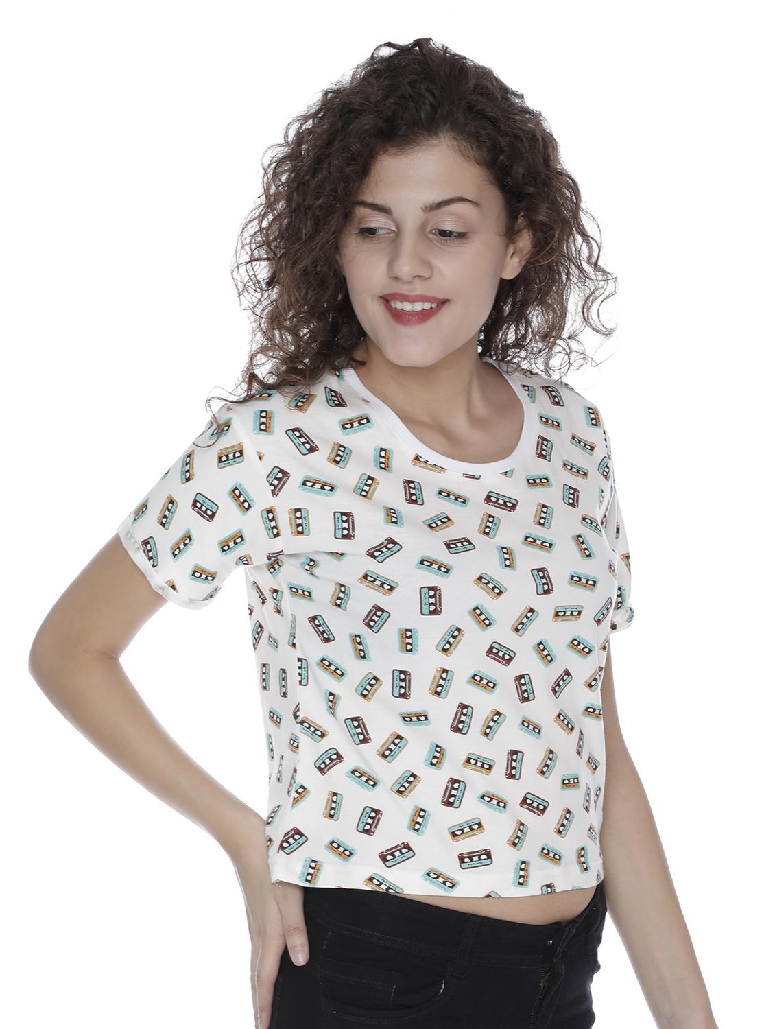crew neck quirky print tee - 16631753 - Zoom Image - 1
