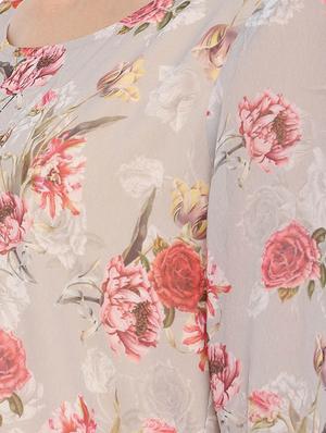 boat neck floral a-line dress - 16631828 - Standard Image - 5