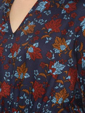 v-neck floral a-line dress - 16631848 - Standard Image - 5
