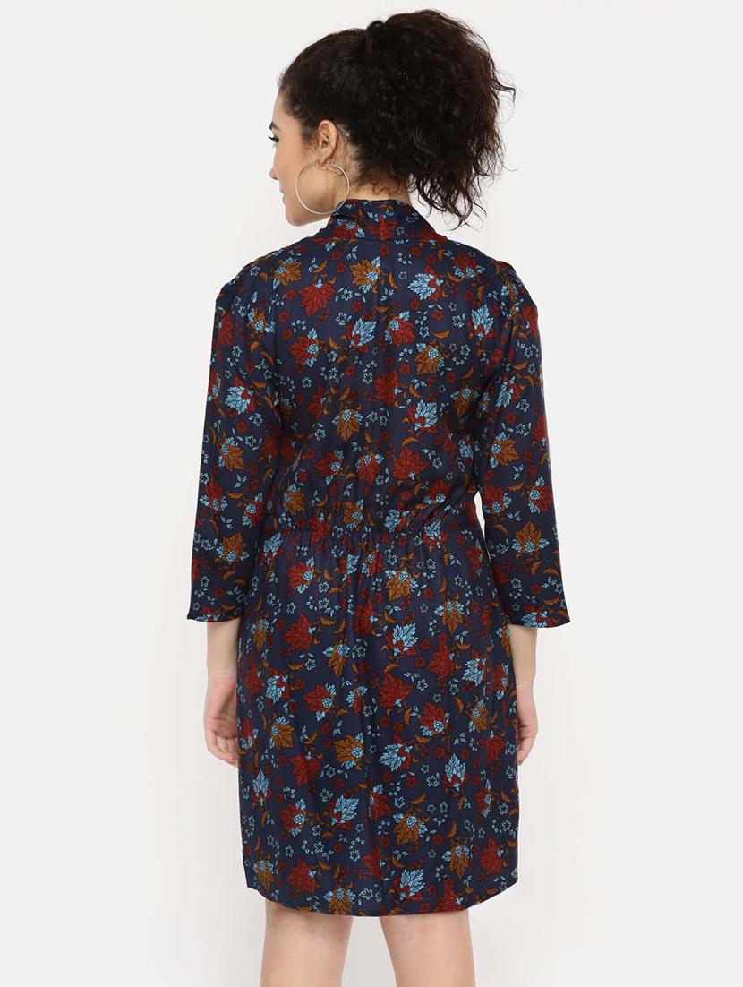 v-neck floral a-line dress - 16631848 - Zoom Image - 4
