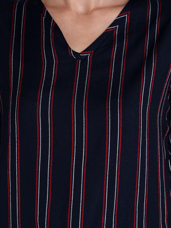 bell sleeved striped top - 16631898 - Zoom Image - 5