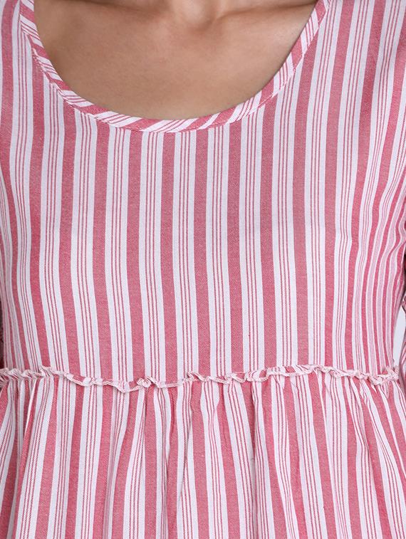 bell sleeved striped top - 16631899 - Zoom Image - 5