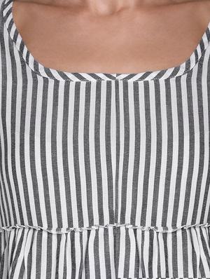 bell sleeved striped top - 16631900 - Standard Image - 5
