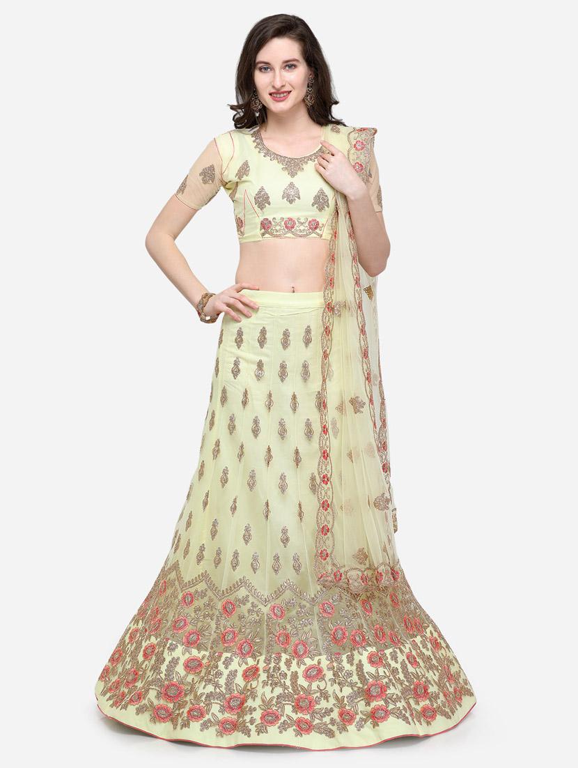 embroidered a-line lehenga - 16632191 - Zoom Image - 1