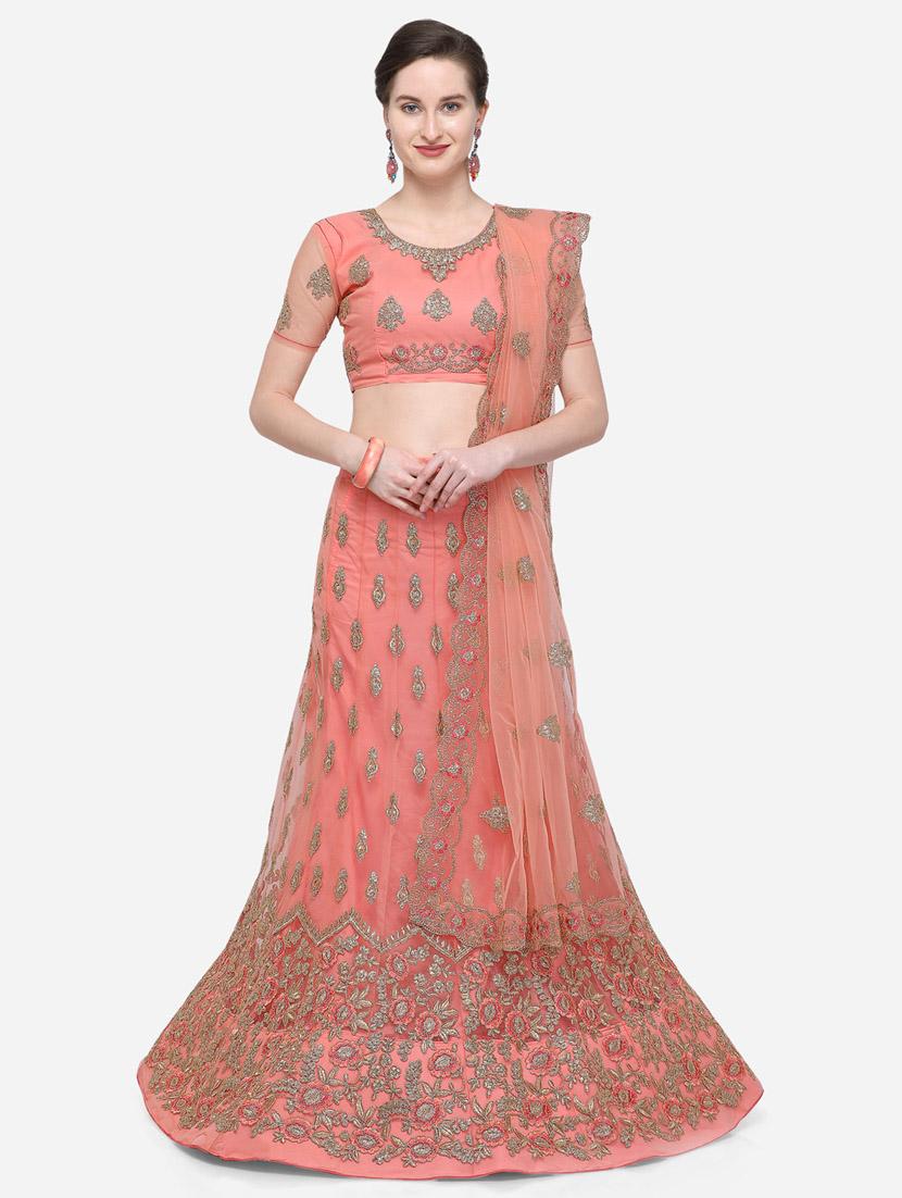 embroidered a-line lehenga - 16632193 - Zoom Image - 1