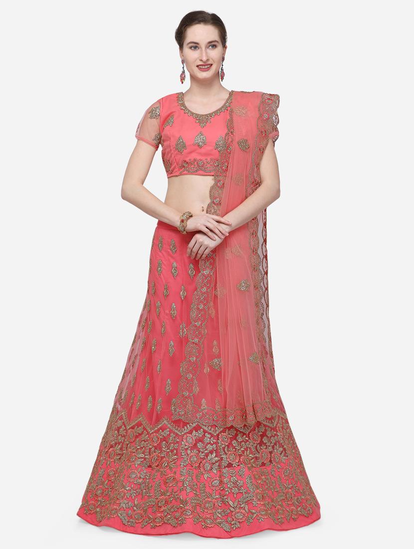 embroidered a-line lehenga - 16632195 - Zoom Image - 1