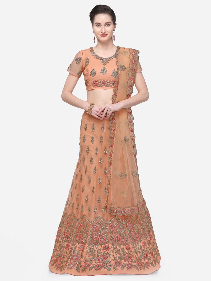embroidered a-line lehenga - 16632196 - Zoom Image - 1