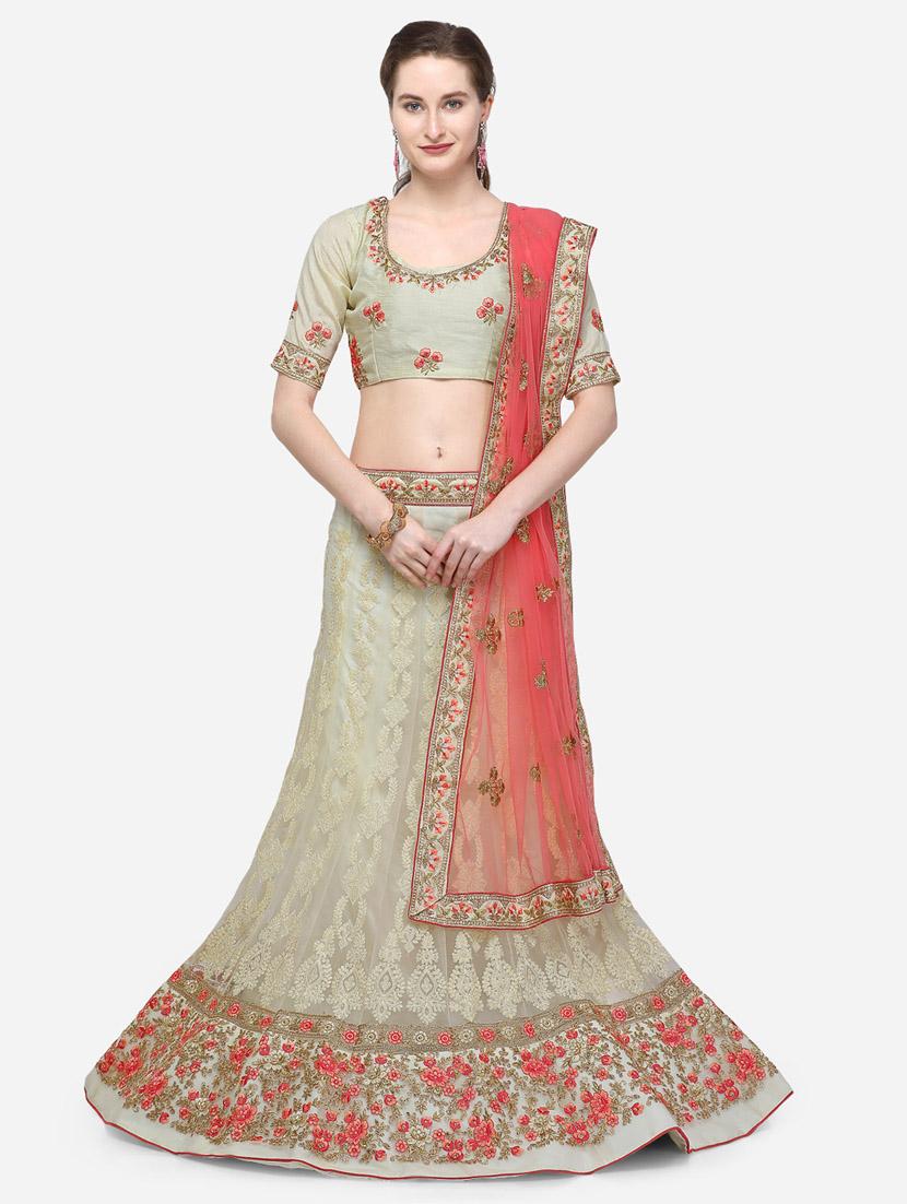 embroidered a-line lehenga - 16632212 - Zoom Image - 1