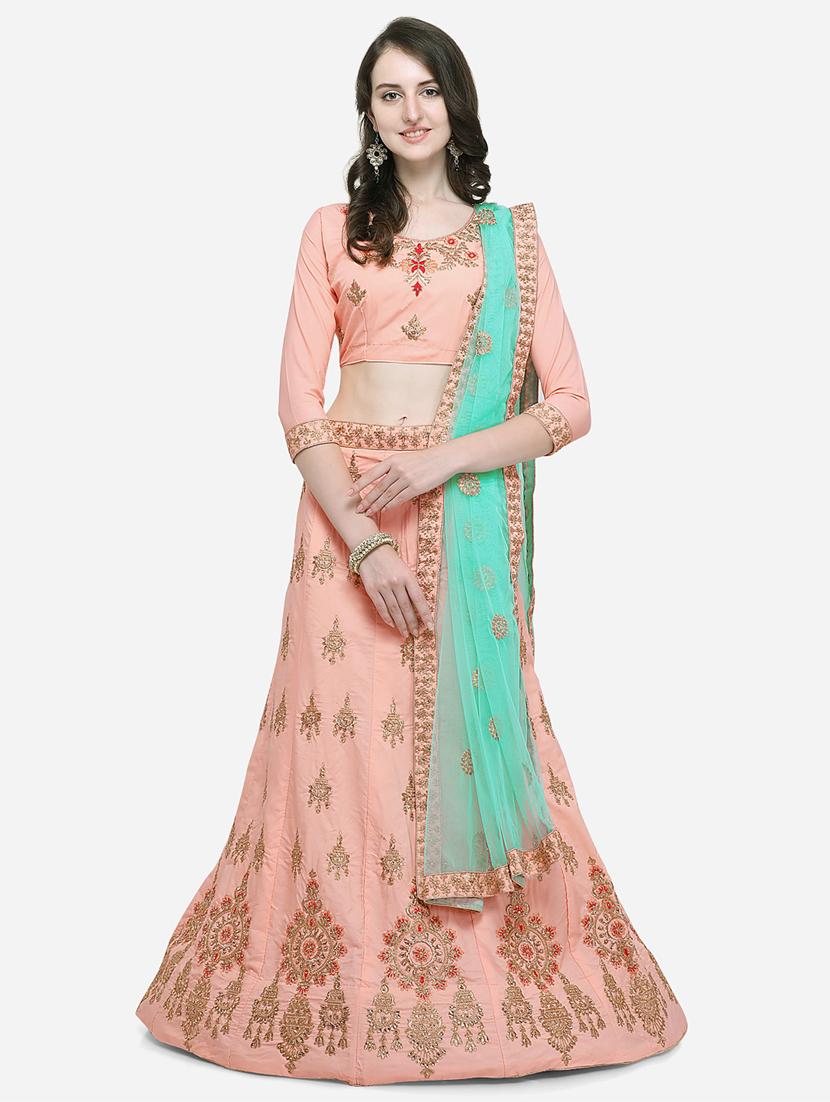 embroidered a-line lehenga - 16632244 - Zoom Image - 1
