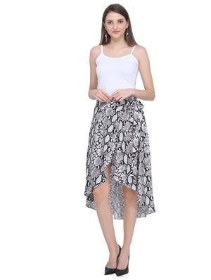 tie knot snake print wrap skirt - 16632524 - Standard Image - 4