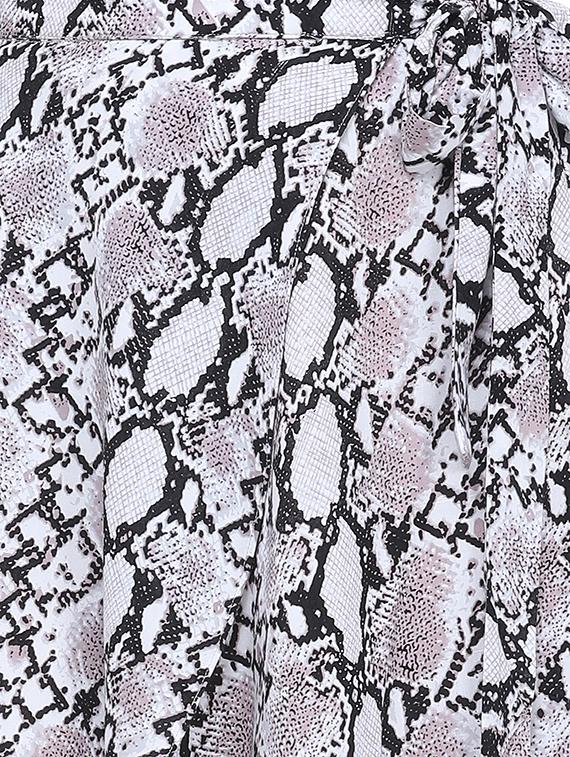 tie knot snake print wrap skirt - 16632524 - Zoom Image - 5
