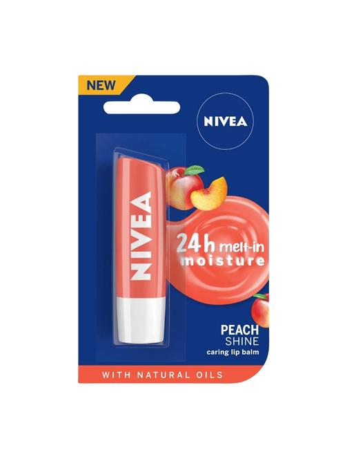nivea peach shine caring lip balm - 16632551 - Standard Image - 1