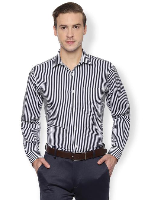 blue striped formal shirt - 16632659 - Standard Image - 1