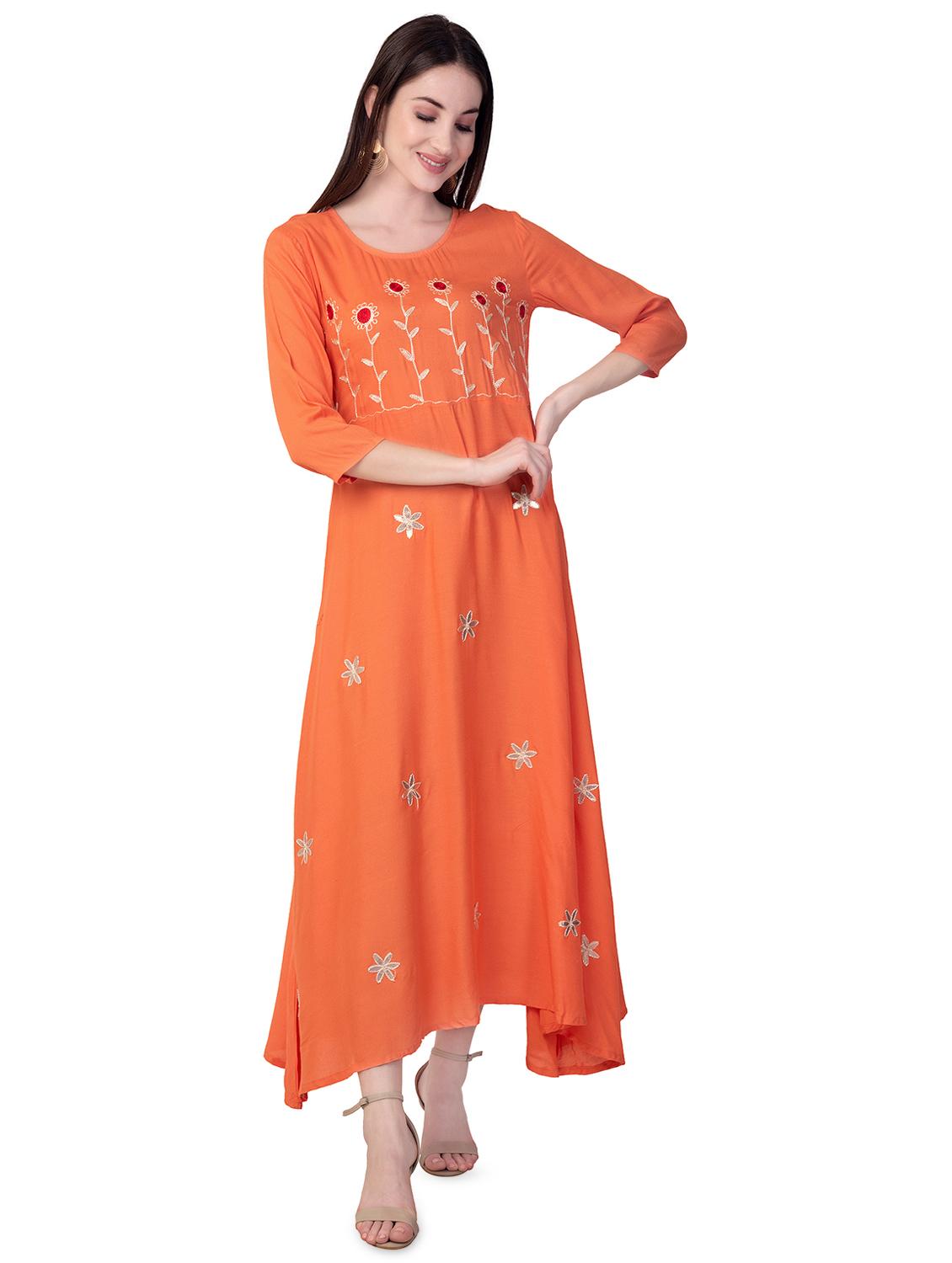 embroidered flared dress - 16632927 - Zoom Image - 1