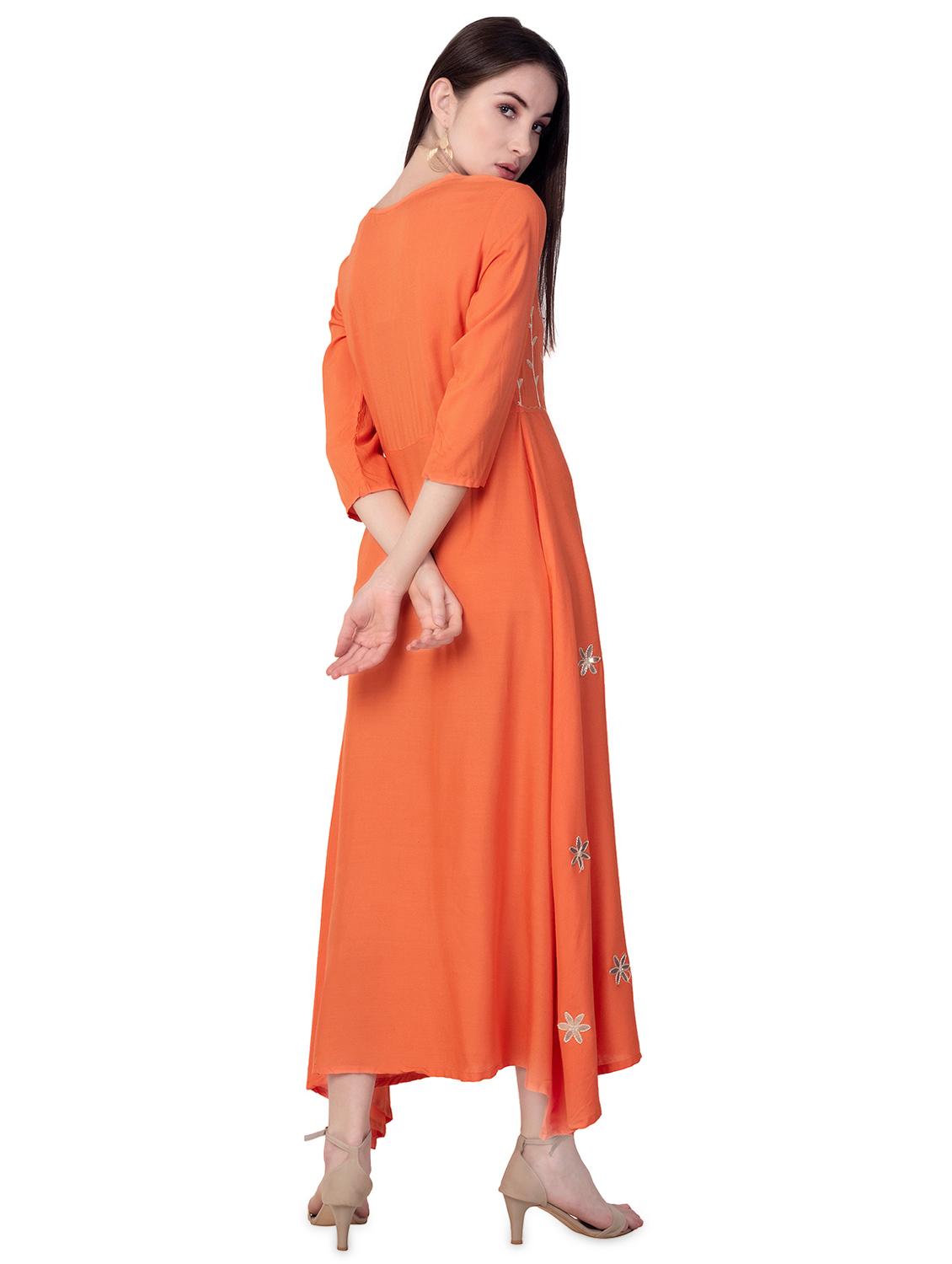embroidered flared dress - 16632927 - Zoom Image - 3