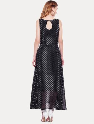boat neck polka dot maxi dress - 16633447 - Standard Image - 3