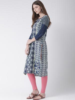 printed straight kurta - 16633501 - Standard Image - 2