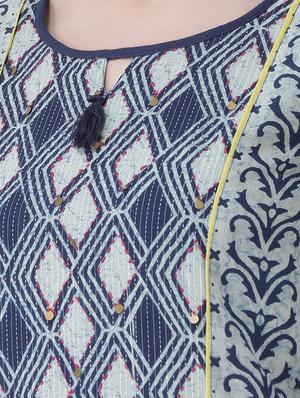 printed straight kurta - 16633501 - Standard Image - 4