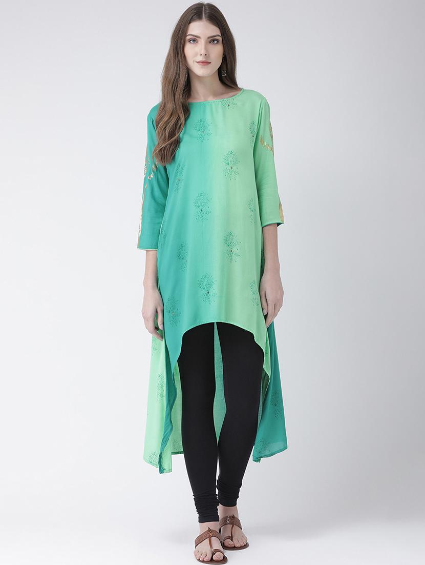 printed high-low kurta - 16633506 - Zoom Image - 1