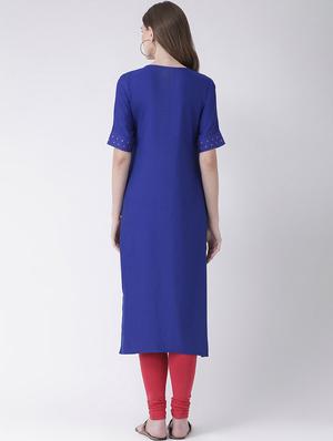 printed straight kurta - 16633511 - Standard Image - 3