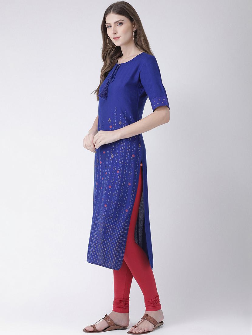 printed straight kurta - 16633511 - Zoom Image - 2