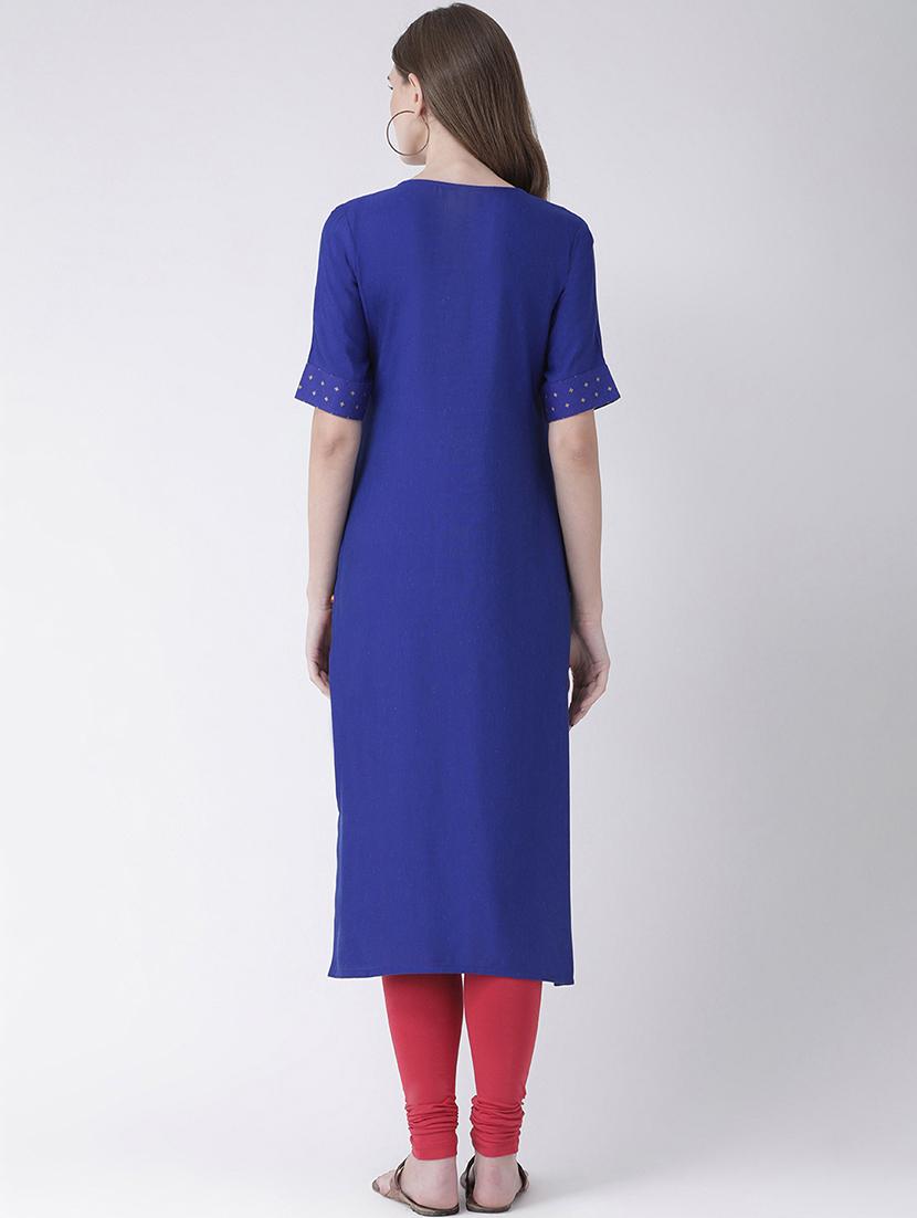 printed straight kurta - 16633511 - Zoom Image - 3