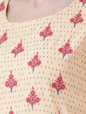printed high-low kurta - 16633518 - Standard Image - 4