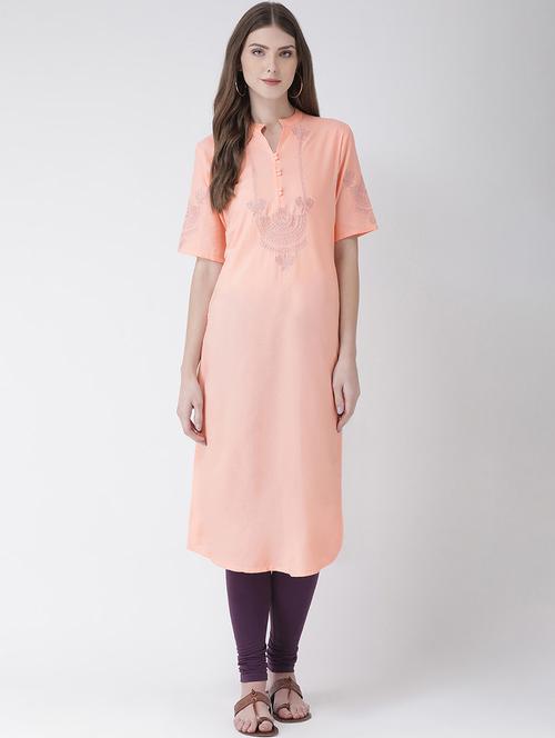 tonal embroidered straight kurta - 16633520 - Standard Image - 1