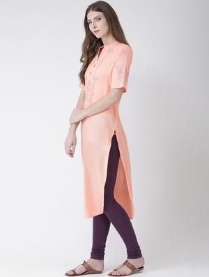tonal embroidered straight kurta - 16633520 - Standard Image - 2