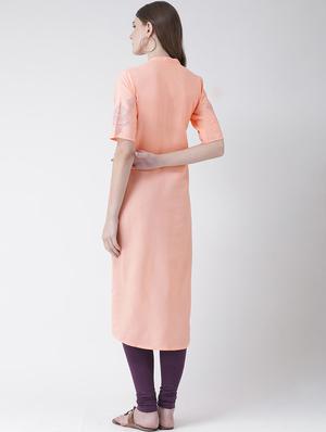 tonal embroidered straight kurta - 16633520 - Standard Image - 3