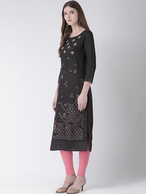 embroidered straight kurta - 16633522 - Standard Image - 2
