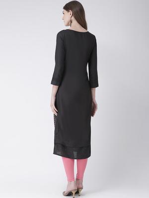embroidered straight kurta - 16633522 - Standard Image - 3
