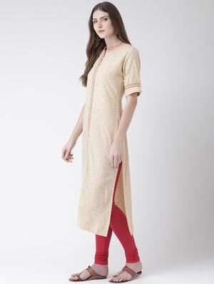 printed straight kurta - 16633523 - Standard Image - 2